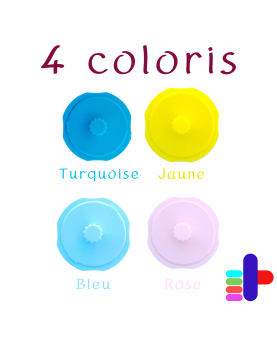 4 coloris : Turquoise, Jaune, Bleu ou Rose