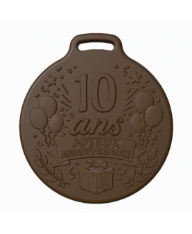 Moule silicone médaille 10 ans